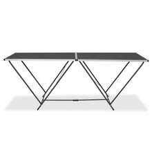 Folding Pasting Table MDF And Aluminium 200x60x78 Cm - Black - View 3