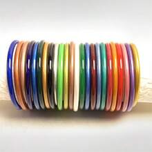 1 chiếc vòng tay thạch PVC kim loại màu thạch, thời trang cho phụ nữ đeo khi đi nghỉ ở bãi biển - Màu thạch 5mm - Xem 8