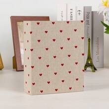 1 pieza Álbum de fotos de tela con estampado floral (Puede contener hasta 100 fotos de 4x6 pulgadas), Álbum de colección de fotos, Álbum de recuerdos familiares y de pareja, Adecuado para jóvenes, Fotos de boda y familiares, Álbum de cumpleaños y crecimiento, Almacenamiento de fotos de Navidad y San Valentín - Multicolor - Ver 17