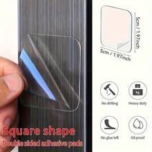 10/50/100 piezas de cinta adhesiva doble cara súper fuerte, transparente, sin necesidad de perforar ni clavar, adecuada para plástico, vidrio, metal, piedra, panel de yeso y varias superficies