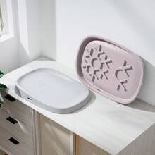 Baby Changing Pad Portable Waterproof Soft PU Pad For Babies Changing Table Lightweight Nappy Change Mat Soft Change Mat Cover Wipeable Changing Pad With Removable Safety Strap Gray