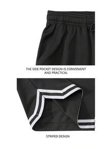 Sporsity Men's Casual Loose Drawstring Shorts For Outdoor Daily Wear Men Streetwear Shorts Black Shorts Men Streetwear Shorts Men Black La Shorts - 灰色 - 查看 3