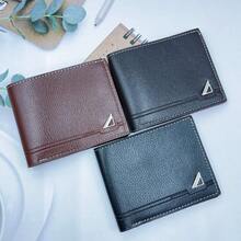 1件/2件/3件装男士钱包超薄对折PU皮革钱包，带多个卡槽 - 轻巧时尚的设计，适合商务和休闲日常使用，是送给男士的理想礼物。