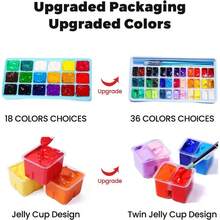 HIMI Gouache Paint Set, 36 Colorsx 12ml Twin Cup Design With 3 Paint Brushes And A Palette In A Carrying Case Artists, Students, Gouache Opaque Painting - 36 Colors - View 4
