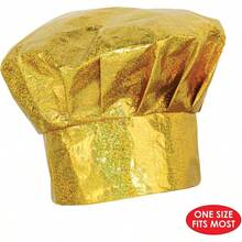 60963 Prismatic Gold Chef's Hat 2 Piece One Size - As Pic - View 4