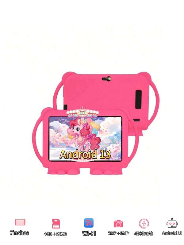 ¡Un nuevo favorito entre las tabletas para niños con WiFi 4G! BDF K6 Pro cuenta con una pantalla de 7 pulgadas, un almacenamiento masivo de 4GB + 64GB, una batería de larga duración de 4000mAh y viene con una carcasa anti-caídas con diseño de dibujos animados