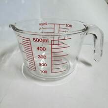 Large Capacity Milliliter & Gram Measuring Cup, Ergonomic Handle Kitchen Liquid Measuring Cup, Precise Markings, Multifunctional Baking & Cooking Measuring Cup, Heat-Resistant Glass, Microwave/Oven , Essential Kitchen Tool - Transparent - View 4