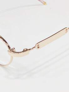 Women's Metal Cat Eye Eyeglass Frame - Vàng - Xem 5