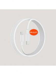 20W USB-C 转 Lightning 数据线，超快充电，Type-C 转 Lightning。Type-C 充电线，兼容 14/13/12/11/Mini/Pro/Max/iPad 8/Air - 白色，1 米/3.28 英尺，2 米/6.56 英尺 - 彩色 - 查看 12