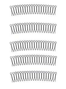 5支装隐形美发梳，无香型边缘定型修护工具，U型发夹，发饰，断发修整器，顶部发夹，后脑勺隐形刘海固定插梳，美发造型工具，美发套装 - 黑色 - 查看 6