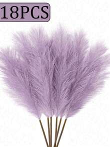24/12/6 buc flori artificiale din iarbă de pampas în stil boem, pene artificiale 3D pentru umplerea vazelor, decor modern pentru casă, perfect pentru aranjamente de nuntă, 1/3/18 buc, accente artistice naturale pentru spații interioare și exterioare, plastic, nu necesită alimentare, potrivit pentru mai multe tipuri de camere, afișare pe masă, Crăciun, decorațiuni de Crăciun, decorațiuni de Crăciun pentru casă - Multicolor - Vizualizare 25