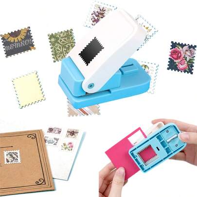 2,5 cm x 1,8 cm rektangulär stämpelstans, hävstångsstans för papperskonst, scrapbooking, gör-det-själv-korttillverkning och mer