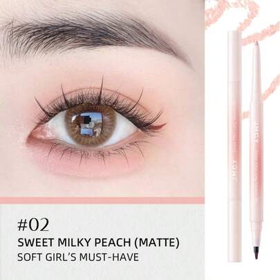 J.M.C.Y 2-In-1 Eyebrow Pencil & Highlighter Brush, Suitable For Beginners