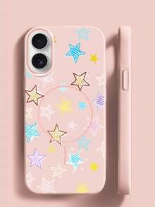 Matte magnetische Handyhülle mit vollflächigem Pentagramm für iPhone 17 Pro Max und 17 Air, weiche, stoßfeste TPU-Schutzhülle - Pink - Übersicht 14