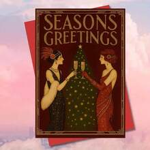 بطاقة تهنئة يول "فرح الأعياد وبركات يول" مع مغلف - تصميم يول الوثني، مثالية لأصدقاء وعائلة الوثنيين، مناسبة لاحتفالات يول، بطاقة تهنئة عيد - متعدد الألوان - مشاهدة 3