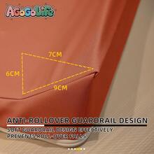 Baby Changing Pad With Ruler Waterproof PU Leather WipeClean Mat With Safety Belt AntiSlip Base Fits Standard Changing Tables Orange