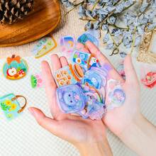 56pcs Transparent Item PET Material Series Graffiti Stickers, Suitable For Luggage, Phone Cases, Laptops, Helmets, Skateboards, Waterproof Decorative DIY Creative Stickers