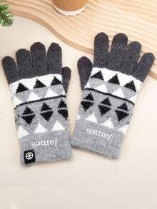 Personalized Winter Gloves, Customizable Name, Comfortable Women's Holiday Gift, Minimalist Modern Men's Winter Accessory, Fluffy Warm Gloves, Customized Winter Gloves, Customized Leather Gloves, Winter Gloves, Letter Combination Gloves, Father's Gift, Mother's Day Gift, Gift For Him, Creative Christmas Gift, Winter Warm Gloves, Thanksgiving, Valentine's Day Gift, Christmas Family Gift, Gift For Loved Ones, Winter Warm Gloves - Style 1 - View 9