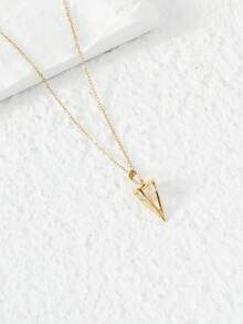 1件时尚女士项链，配有锥形锆石吊坠，适合日常佩戴，可作为礼物送给朋友或作为圣诞礼物。 - 金黃色 - 查看 1