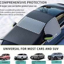 Winter Car Anti-Snow Protector! Thick Anti-Freeze Magnetic Front Windshield Cover, Easily Withstand Ice, Snow And Frost, Let Your Car Start And Go Immediately - Black - View 3