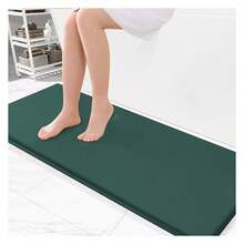 Memory Foam Bath Mat 47x17, Extra Soft And Absorbent Bathroom Mats, Non Slip Washable Carpet For Floor, Shower And Tub, Green - 多色61 - 查看 1