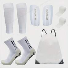 5pcs/Set Football Gear Set (Football Socks/Shin Guards/Shin Pads/Storage Bag/Accessories), Complete Equipment To Showcase Your Unique Strength On The Field