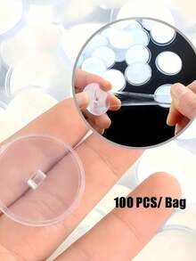 10/100 Mini Ganchos Transparentes, Ganchos Autoadesivos Resistentes, Ganchos de Bandeira Sem Emendas, Ganchos de Armazenamento de Parede, Ganchos de Decoração Doméstica DIY, Ganchos de Teto, Adequados para Acessórios de Decoração de Festa, Balões, Pendentes Decorativos, Podem Ser Usados para Carros Internos e Externos, Pendurar Pequenos Objetos, A Melhor Escolha para Festas e Festivais de Casamento. - transparente - Visão 1