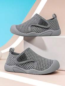 1 双婴儿学步鞋，柔软透气防滑婴儿网球鞋