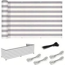 [Parking Area Sunshade Net]Made Of High-Strength Net Material And Equipped With Heavy-Duty Fixing Devices, This Sunshade Net, As A Sturdy Plant Sunshade Net, Can Provide Shelter For Vehicles And Can Also Be Transformed Into A Fence Privacy Screen. - Grey - View 5