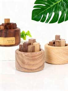 Elegant Wooden Aroma Diffuser, Rotating Design, Natural Fragrance Carrier, Black Walnut And Beech Wood Creative Essential Oil Diffuser, Car Fragrance Diffuser Ball, Multi-Purpose And Multi-Scene, Suitable For Car, Bedroom, Office Desk, Non-Flammable, Perfect Gift Choice, Improve Air Quality, Create A Fragrant Home Atmosphere