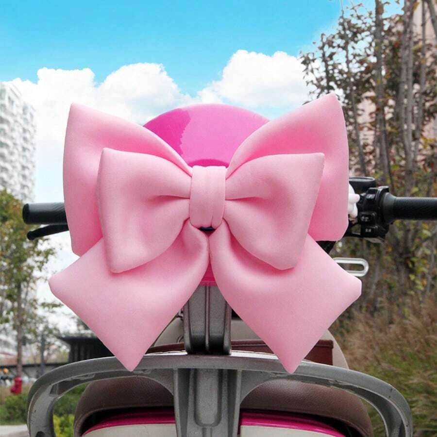 Bowknot Motorcycle Helmet Accessory, Helmet Modification Accessory, Bow Motorcycle Helmet Decoration, Bow-Shaped Auto Body Ornament, Cute & Elegant Fitting For Cars Motorcycles - one-size - View 1