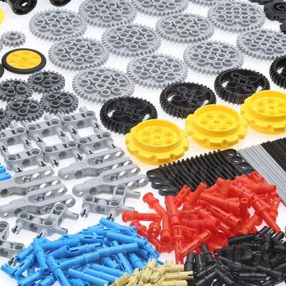 854pcs Technic-Parts-Gears Set Axles-Pins-Bricks-Connector Gearbox-Universal-Joints-Chain-Tracks Shock-Absorber-Ca...
