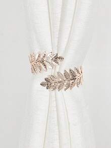 1pc/2pcs Metal Leaf Open Curtain Rings Gifts Birthday Graduation