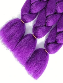 1 Lumi Braided Wig, Witcher-Style Wig, Pre-Braided Style, Purple Synthetic Fibre Braided Wig, Suitable For Braided Styles, Cosplay, Roleplay, Festival Parties, New Year Celebrations, Anime Character Impersonation, Party Costumes - Multicolor - View 10