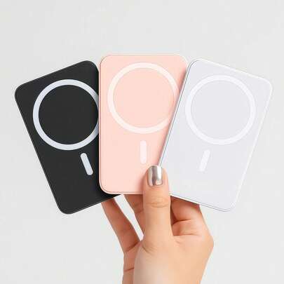 Magnetic Wireless Power Bank 5000mAh, 22.5W PD Fast Charging Portable Charger With Built-In Type-C Cable – Compatible With IOS, Android Phones & Tablets – Ideal Gift For Family, Friends, Birthdays, Winter, Valentine's Day, Easter – Perfect For Outdoor Activities, Shopping, Travel & Emergencies – Super Fast Magnetic Charging, And Stable Suitable For Office, Dorm, And Home Office Dorm Home Wireless Charger Phone Charger