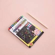 Libro de arte para raspar para niños, cuaderno de graffiti colorido DIY, papel de pintura creativa para raspar, adecuado para niños - Colores y estilos aleatorios. - Ver 13