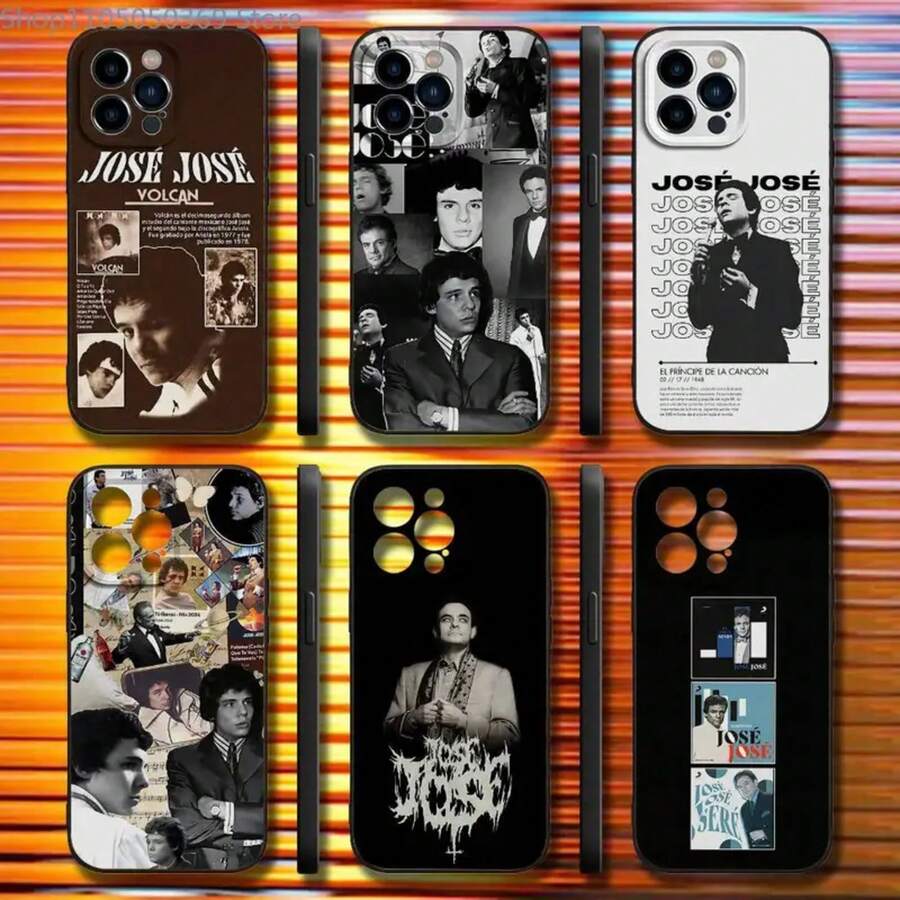 Funda de teléfono del cantante mexicano José José compatible con iPhone 17, 16, 15, 14, 13, 12, 11, Pro, Max, Plus, X, XS, SE4, E, Mini, funda suave de color negro, funda compatible con iPhone 17, funda 17 Pro, funda 17 Pro Max - z7 - Ver 1