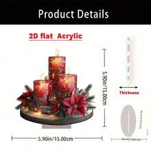 Decoración de vela y floral de estilo bohemio para Navidad - Adorno multifuncional de escritorio, adecuado para el hogar, dormitorio, sala de estar | Regalo perfecto para fiestas, sin necesidad de energía