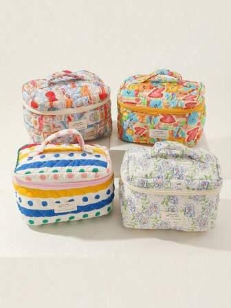 1 pieza Bolsa de maquillaje linda, bolsa de cosméticos de viaje, bolsa de aseo, organizador de maquillaje, bolsa de almacenamiento portátil de gran capacidad, regalo para mujeres y niñas, regalos para mujeres, regalos de Navidad, ideas de regalo para mujeres