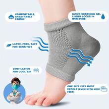 1 Pair Moisturizing Heel Socks, Softening And Nourishing Cracked Heels, Foot Care Toeless Socks For Cracked Heel Repair