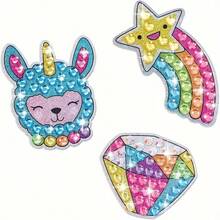 12pcs 5D DIY Diamond Painting Sticker Set, Cartoon Animal Acrylic Mosaic Art Craft Kit, Suitable For Kindergarten Creative Projects, Children Diamond Painting Set