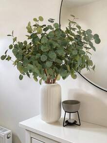 5支/3支/1支 23.6英寸仿真桉树枝，触感逼真，绿色仿真叶茎，散装仿真植物，适用于婚礼花束、花瓶填充、家居装饰、办公室乡村风格、情人节、生日、毕业典礼等场合。