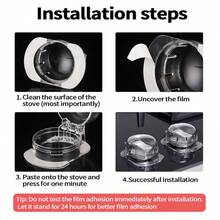 TWO DADS 1/2/3个装大号炉灶旋钮盖，安全双钥匙设计，升级通用尺寸燃气旋钮盖，直径52 x 45毫米，最小旋钮间距63毫米。