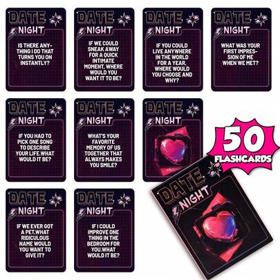50 New Interactive Cards For Couples' Date Nights, Essential Game Cards For Couples' Dates