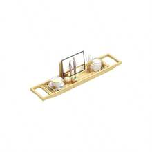 Bathtub Tray Caddy - Bath Tray - Bath Tub Table Tray Caddy - Bath Tray Tub - Bamboo - 查看 2