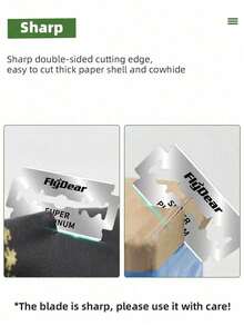 1 Black Scraper+10 Blades;Unisex Folding Travel Straight Edge Razor Set With Ultra-Thin Stainless Steel Double-Sided Blades, Suitable For Home And Salon Beauty Use - Multicolor - View 6