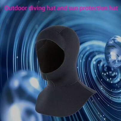 1pc 3mm Diving Hood, Swimming Cap, Diving Cowl, Freeze-Proof, Ear Protection, Suitable For Snorkeling, Diving, Surfing, Swimming, Cycling And Other Outdoor Sports