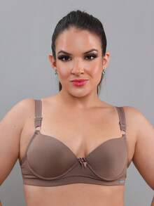 Kit Of 3 Basic Women's Bras With Reinforced Cups And Adjustable Straps, Sizes S To XL, For Everyday Use. - BLACK NUDE WHITE - View 8