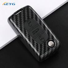 Vỏ chìa khóa xe hơi bằng sợi carbon ABS cho Citroe C2 C3 C4 C8 PEUGEOT 308 207 307 3008 5008 - Mẫu xe Peugeot D - Xem 9