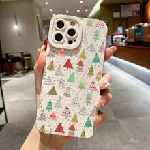 Étui de téléphone avec graphique d'arbre de Noël festif, compatible avec iPhone 17, 16, 15, 14, 13, 12, 11, X, XR, XS, SE2, 8, 7 Plus, Pro, Max, Mini. Coque arrière en silicone. - 8 - Voir 2